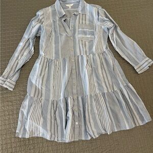 Striped Blue and White Dress